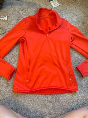 Nike Women's Bright Red Quarter-Zip Pullover
